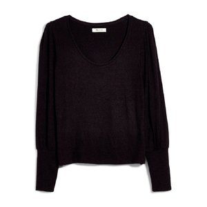 Madewell Black Puffed Sleeve Sweater